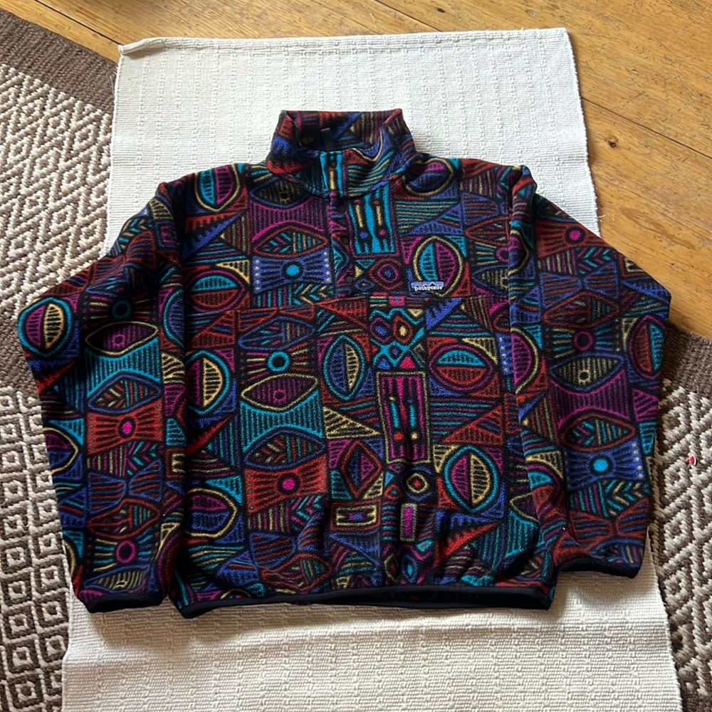 PATAGONIA (VINTAGE)
1995 Patagonia Printed Synchilla Snap-T
Pullover, Aboriginal